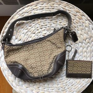 Coach Bag with change purse keychain